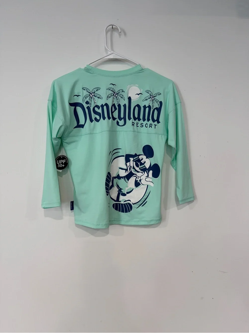 Disney Mint Green Mickey Mouse Long-Sleeve Rash Guard